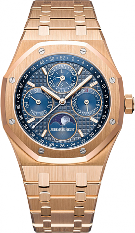 Review Replica Audemars Piguet Royal Oak Perpetual Calendar Rose Gold 26574OR.OO.1220OR.02 watch